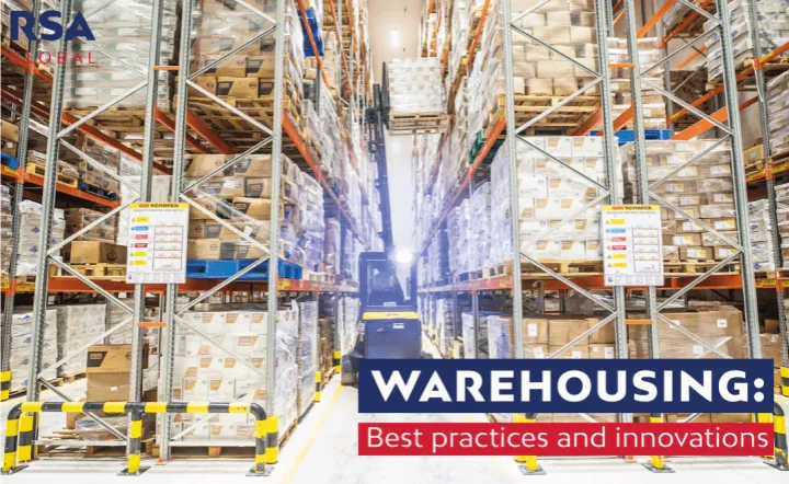 Warehousing Dubai Blog Cover - warehouse and forklift image